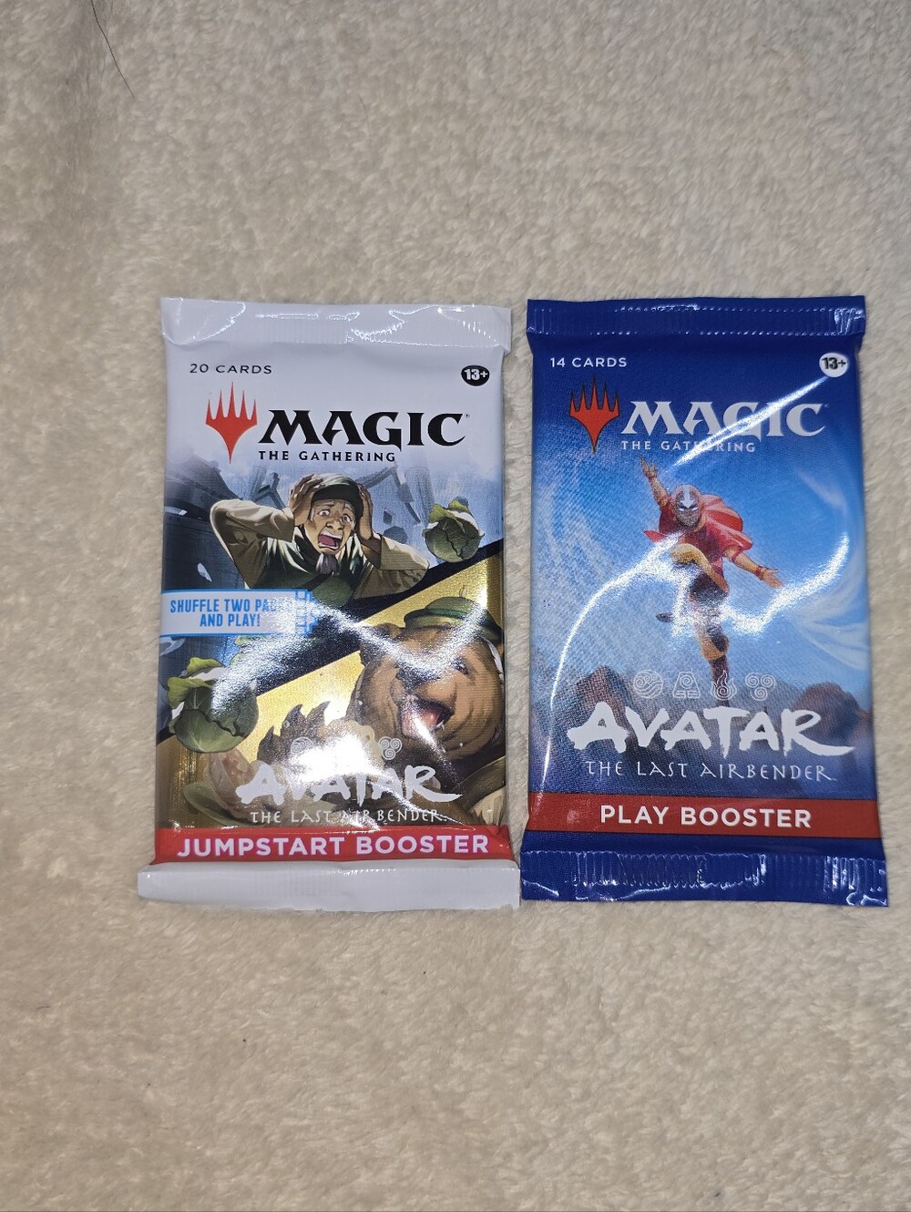 Lot of 2 Magic the Gathering  Booster Packs Avatar the Last Airbender